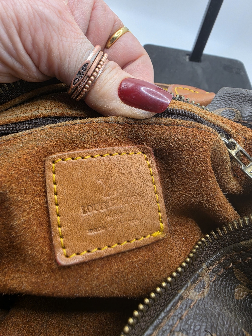 Vintage 1970 Louis Vuitton French Co Brown Monogram Canvas Speedy 30 Handbag - Picture 16 of 16